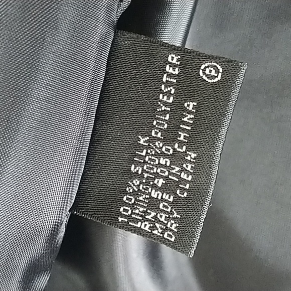 Kasper 100 percent SILK Black &White Blazer Jacket Sz 4 - Picture 9 of 10